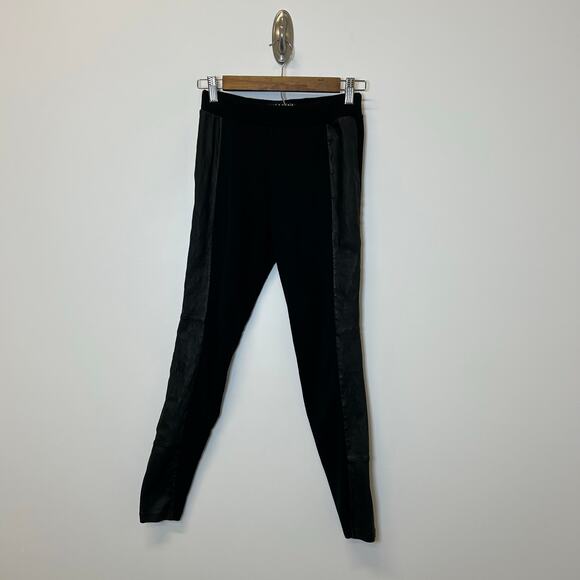 Alice + Olivia Front Leggings with Leather Panels Moto Style Size M - Picture 3 of 8